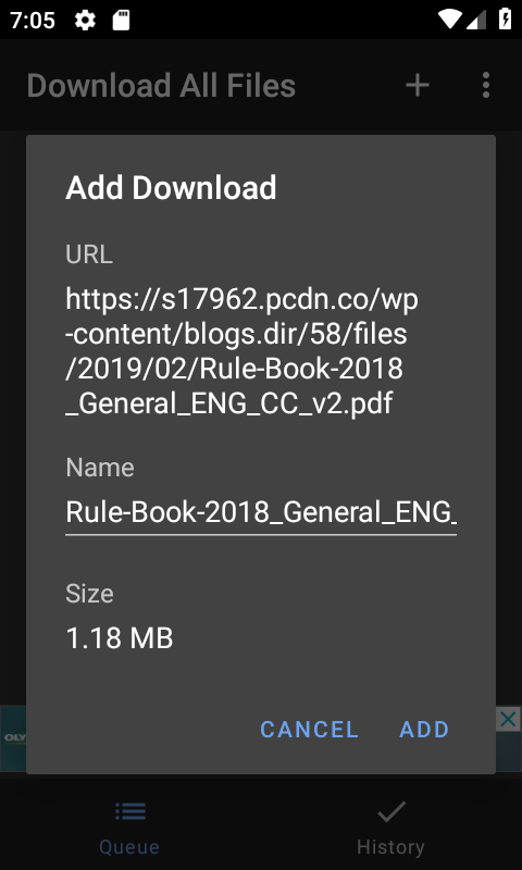 Add items to download queue